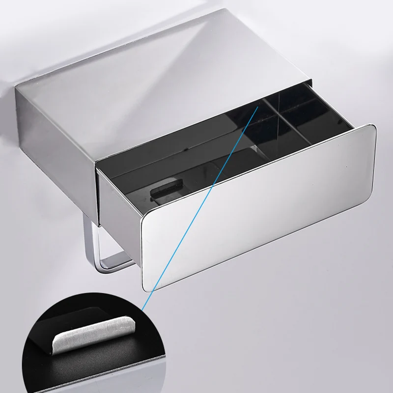 Juego de accesorios de baño clásicos de acero inoxidable de 2 piezas, soporte para papel negro y cromado Clearhalo