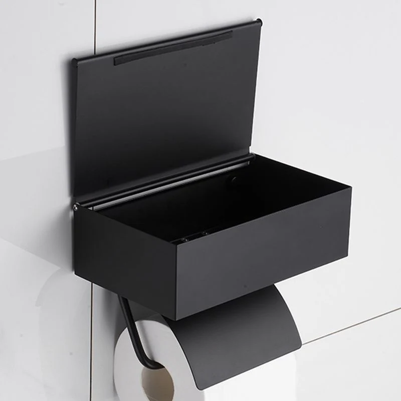 Juego de accesorios de baño clásicos de acero inoxidable de 2 piezas, soporte para papel negro y cromado Clearhalo