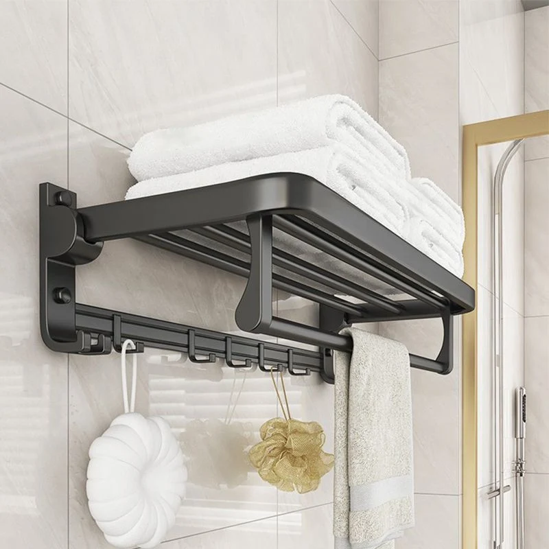 Juego de accesorios de baño clásicos cromados/negros, estante de baño moderno, barra para toallas y soporte para papel Cle...