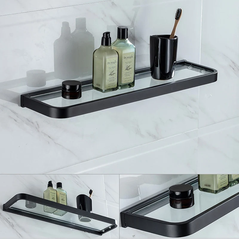 Juego de accesorios de baño clásicos modernos en ganchos para batas/toallero de acero inoxidable en color negro mate Clear...