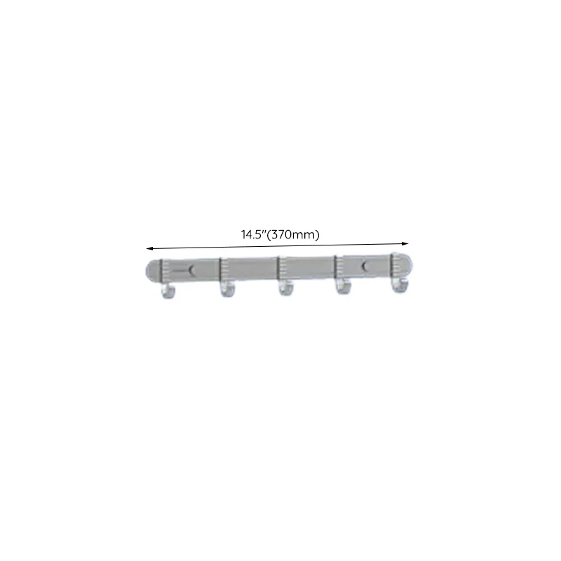 Juego de accesorios de baño contemporáneo en aluminio con toallero/estante para baño Clearhalo