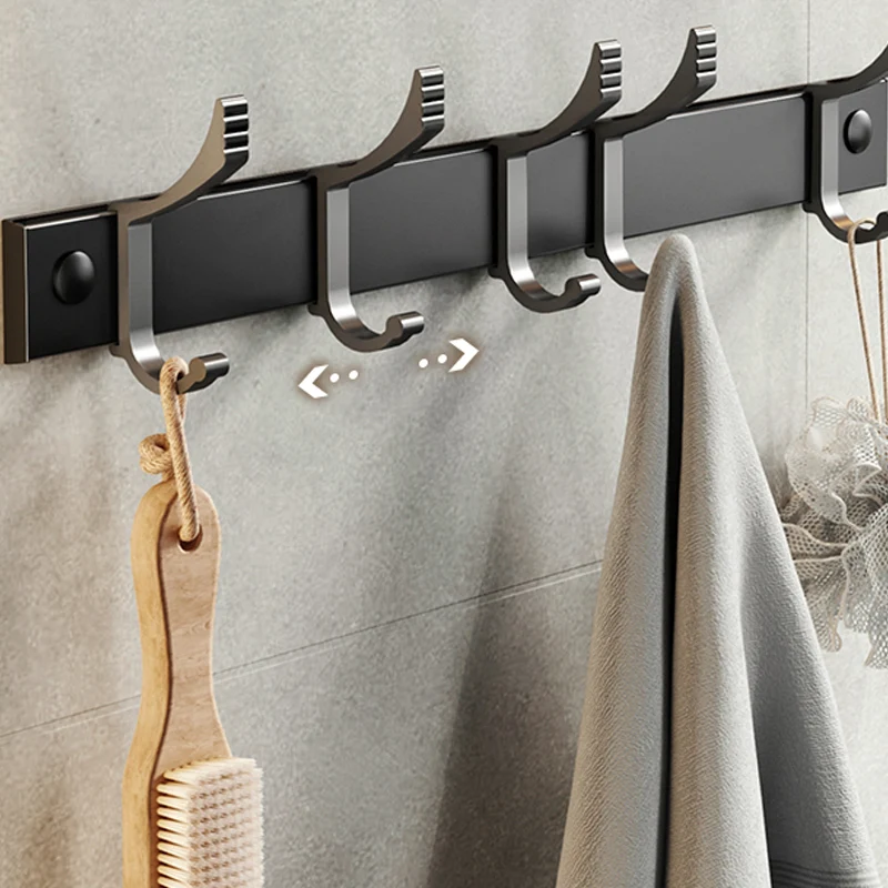 Juego de accesorios de baño contemporáneo con acabado negro y estante para baño/toallero Clearhalo
