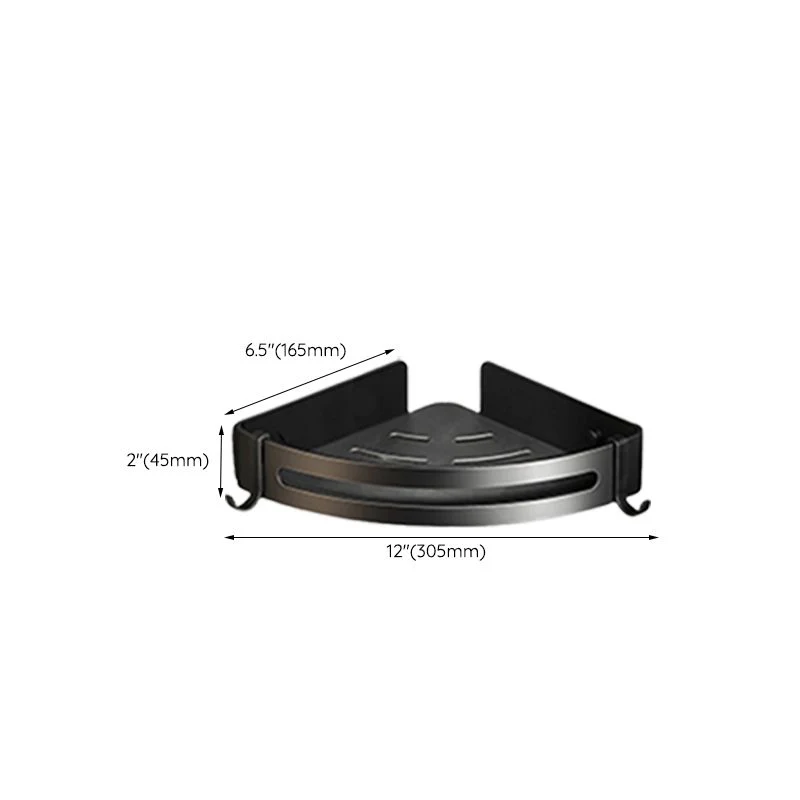 Juego de accesorios de baño contemporáneo con acabado negro y estante para baño/toallero Clearhalo