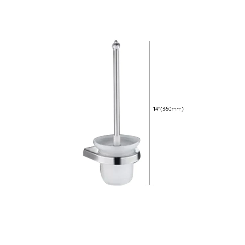 Juego de accesorios de baño contemporáneo de cromo pulido con barra para toallas y estante para baño Clearhalo