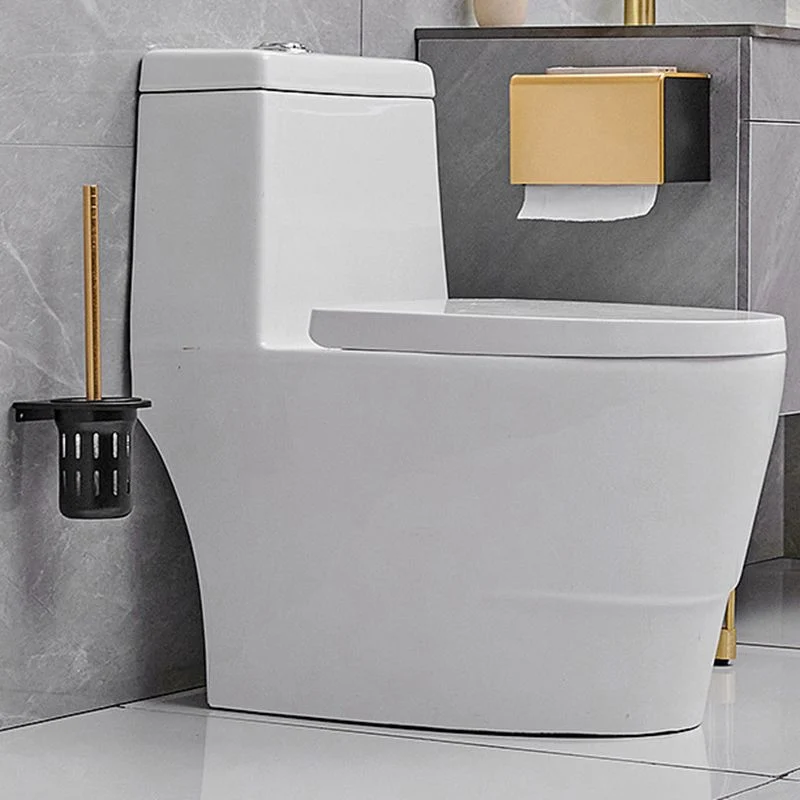 Juego de accesorios de baño contemporáneo, estante de baño/toallero negro y dorado Clearhalo