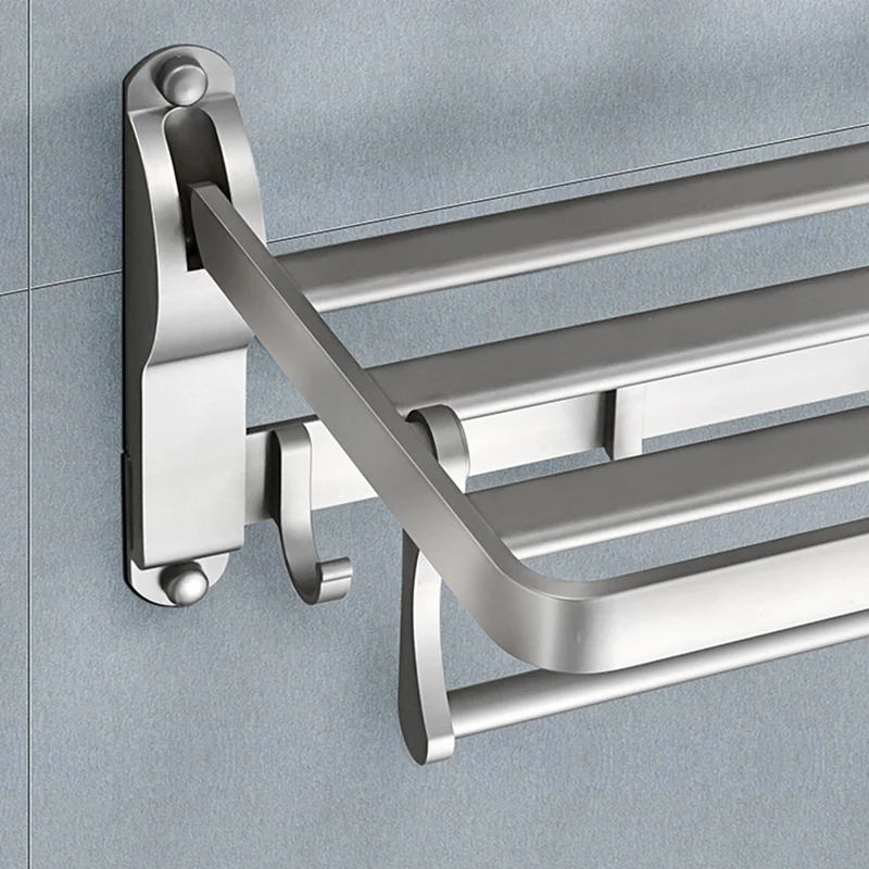 Juego de accesorios de baño contemporáneo de metal de 5 piezas con estante para bañera Clearhalo
