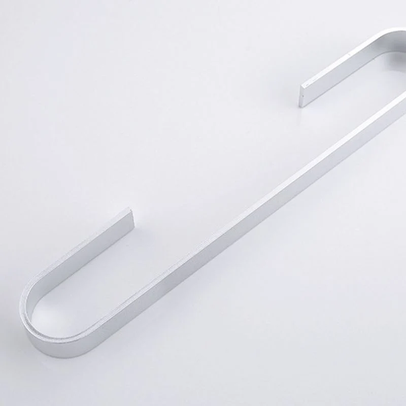 Juego de accesorios de baño contemporáneo de 2 piezas, barra de toalla de aluminio inoxidable Clearhalo