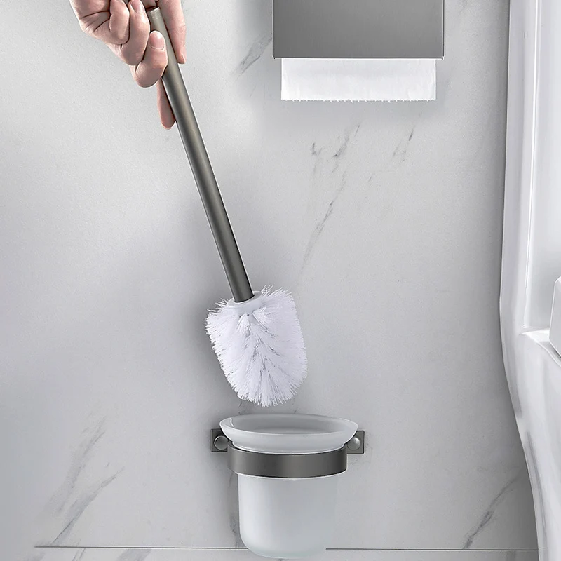 Juego de accesorios de baño cromados modernos Juego de herrajes para baño de aluminio Clearhalo