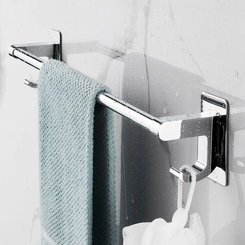 Juego de accesorios de baño de cromo pulido estante de baño moderno antioxidante Clearhalo