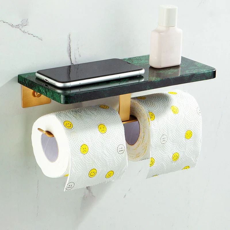 Juego de accesorios de baño dorados Kit de accesorios de baño de latón y mármol Clearhalo