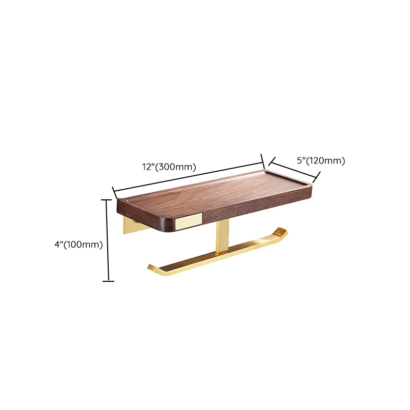 Juego de accesorios de baño dorados modernos, estante para baño, soporte de papel, accesorios de baño Clearhalo