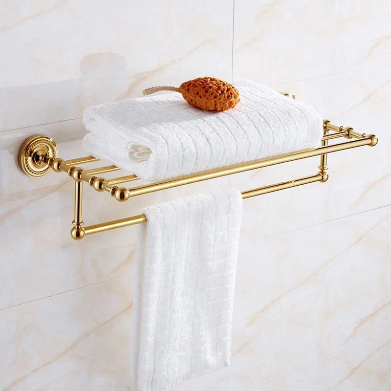 Juego de accesorios de baño dorados tradicionales, kit de accesorios de baño de cobre Clearhalo