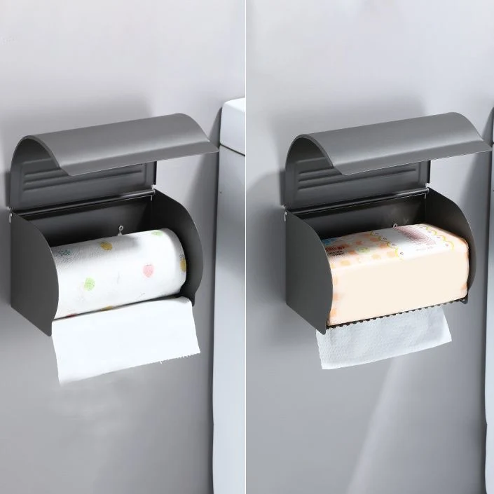 Juego de accesorios de baño gris contemporáneo, estante para baño/barra para toallas, juego de baño incluido Clearhalo