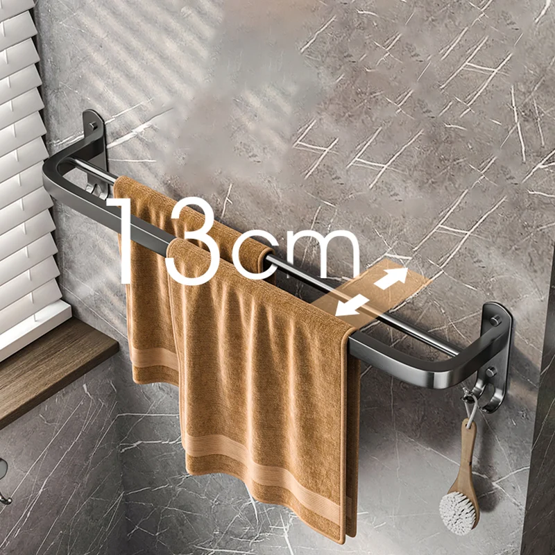 Juego de accesorios de baño gris moderno, estante para baño, juego de accesorios para baño Clearhalo