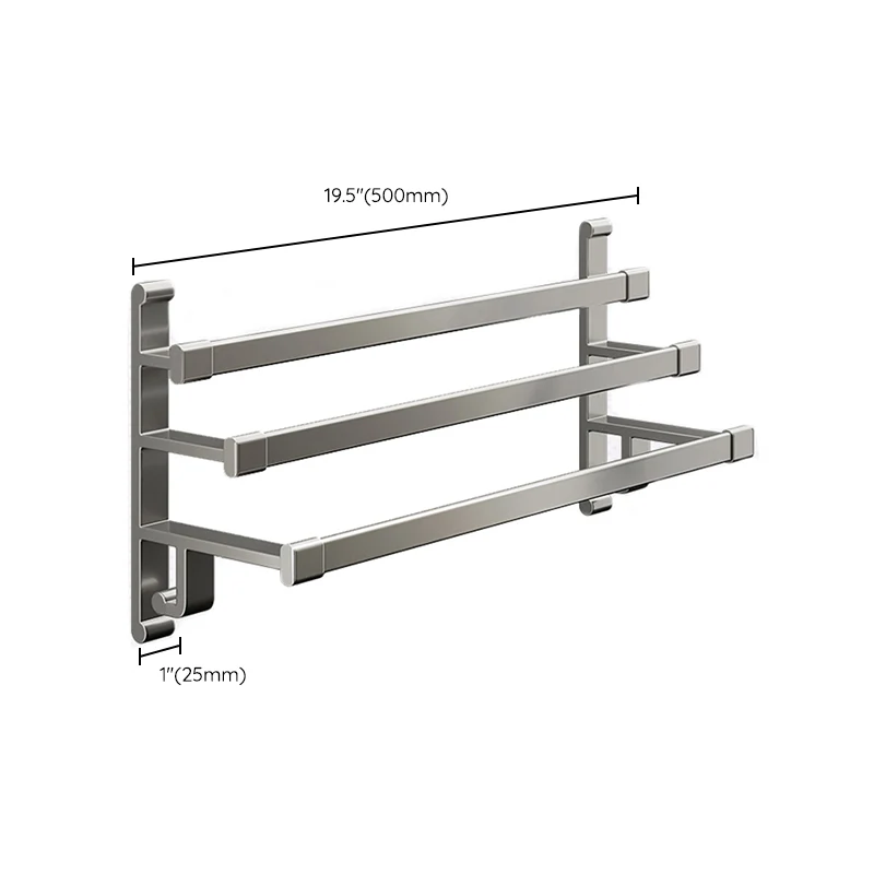 Juego de accesorios de baño gris Toallero de aluminio estilo moderno Clearhalo