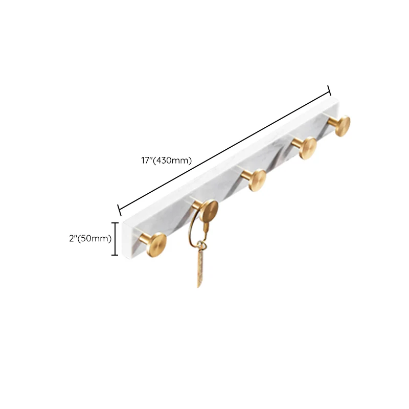 Juego de accesorios de baño de latón cepillado Juego de herrajes para baño de metal y mármol con estante para baño Clearhalo