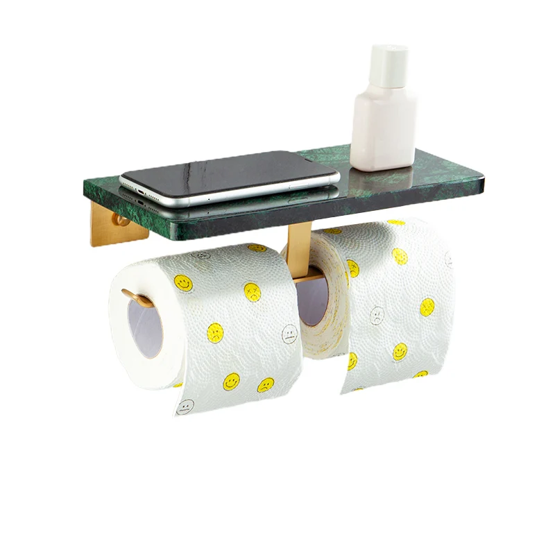 Juego de accesorios de baño de latón, kit de accesorios de baño de mármol para el hogar Clearhalo