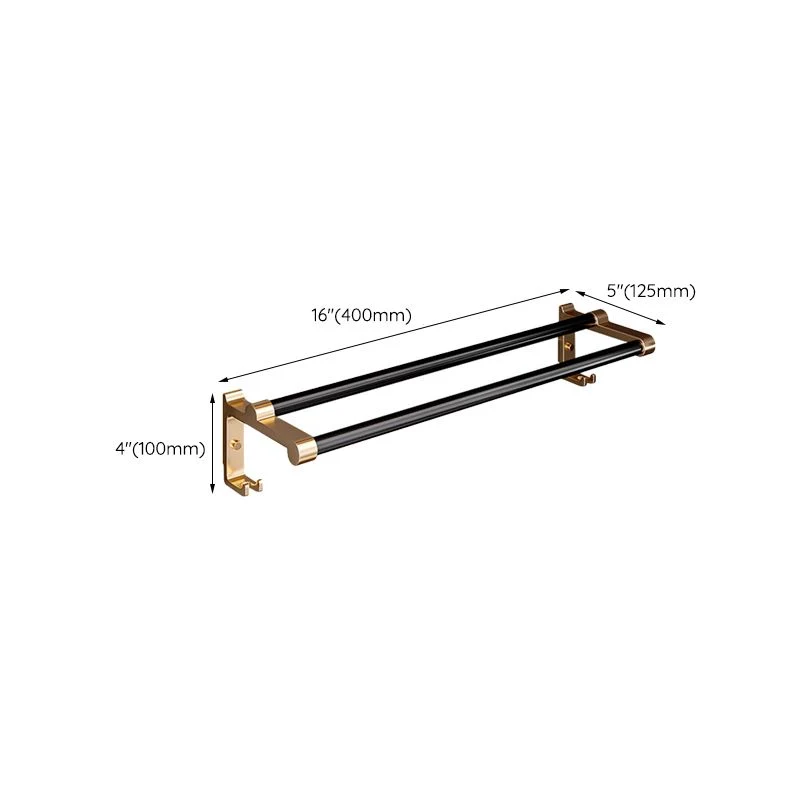 Juego de accesorios de baño de latón y negro, estante de baño moderno de acero inoxidable, barra para toallas y soporte pa...