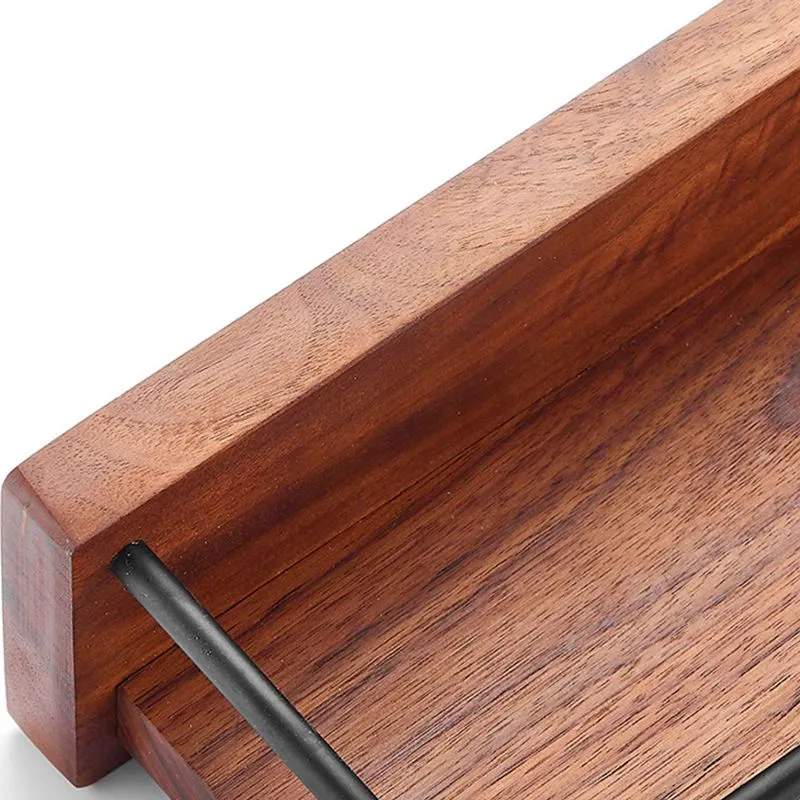 Juego de accesorios de baño de madera maciza, herrajes de baño de metal plegables Clearhalo
