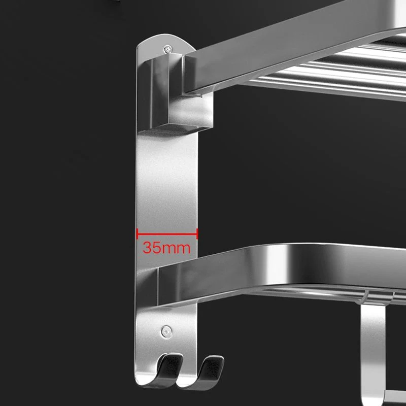 Juego de accesorios de baño de metal, juego de accesorios de baño plateados modernos Clearhalo