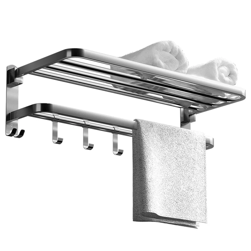 Juego de accesorios de baño de metal, juego de accesorios de baño plateados modernos Clearhalo
