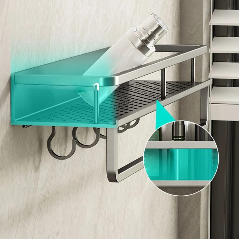 Juego de accesorios de baño de metal mate minimalista, estante de baño moderno Clearhalo