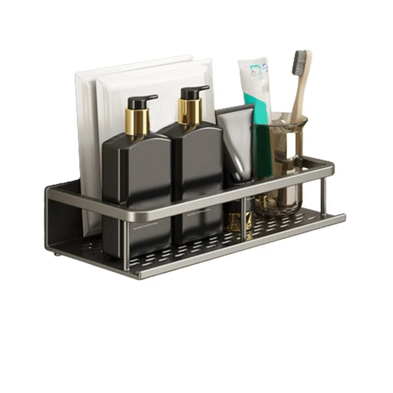 Juego de accesorios de baño de metal mate minimalista, estante de baño moderno Clearhalo