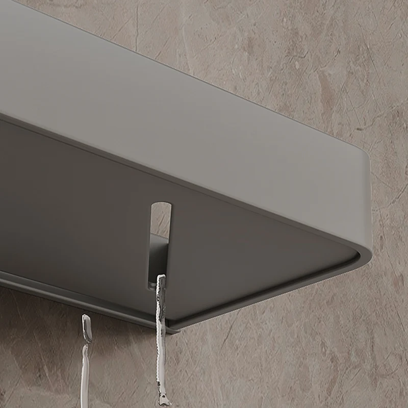 Juego de accesorios de baño de metal mate minimalista Estante de baño moderno Clearhalo