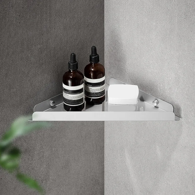 Juego de accesorios de baño de metal moderno, juego de accesorios de baño de 6 piezas Plata Clearhalo