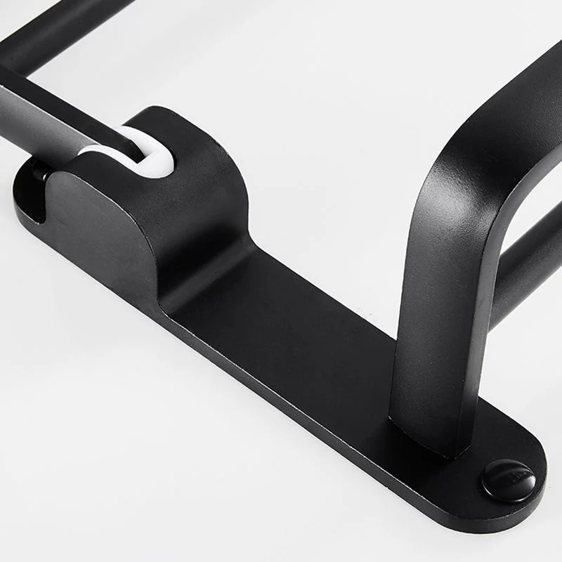 Juego de accesorios de baño de metal negro mate, juego de accesorios de baño moderno, antioxidante Clearhalo