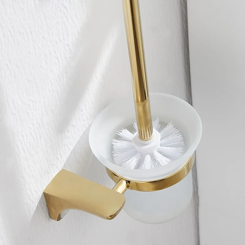 Juego de accesorios de baño de metal de 2 piezas Juego de soporte y escobilla de baño tradicional Clearhalo