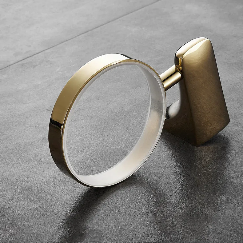 Juego de accesorios de baño de metal de 2 piezas Juego de soporte y escobilla de baño tradicional Clearhalo