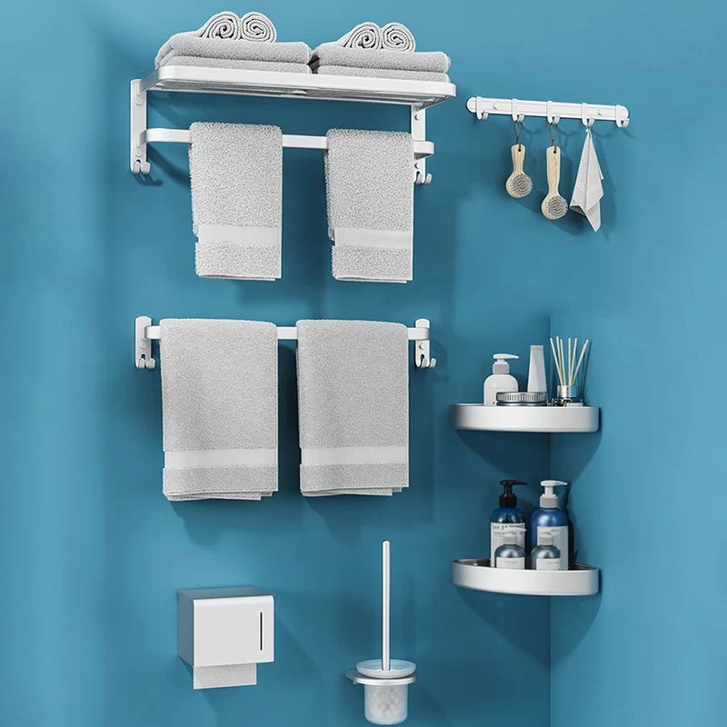 Juego de accesorios de baño minimalista, ganchos para batas/barra para toallas y estante para baño de acero inoxidable Cle...