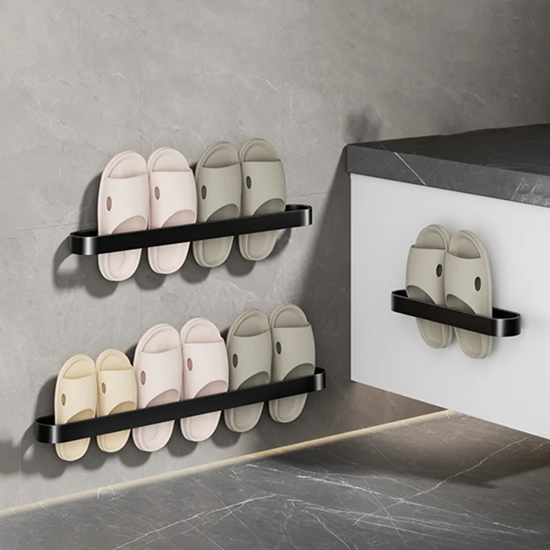 Juego de accesorios de baño minimalista, zapatero/barra para toallas de metal Clearhalo
