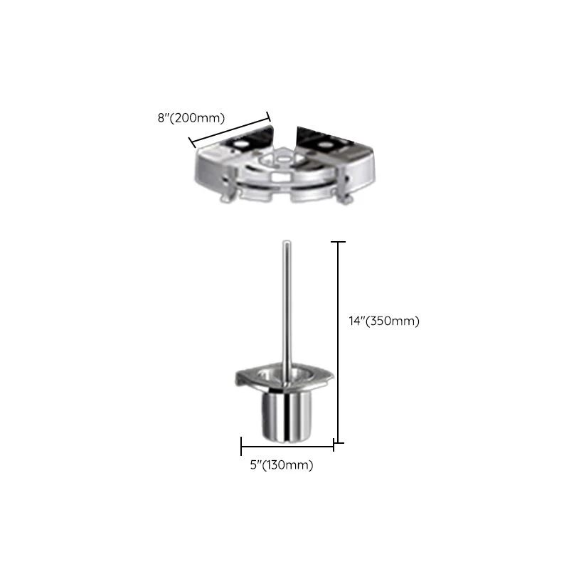 Juego de accesorios de baño moderno Accesorio de baño de metal plateado Clearhalo