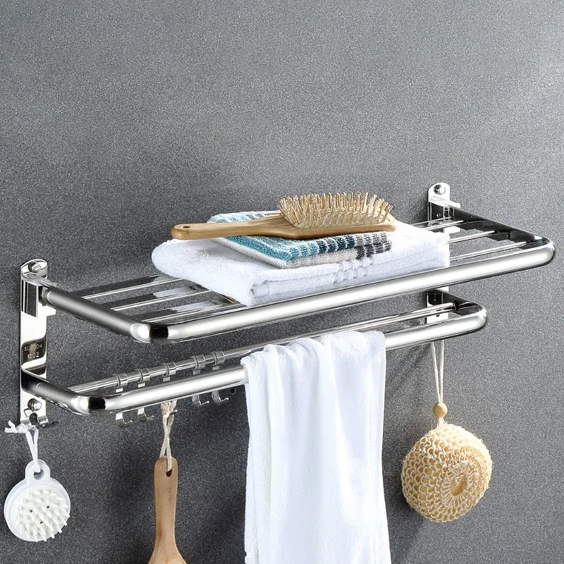 Juego de accesorios de baño moderno Accesorio de baño de metal plateado Clearhalo