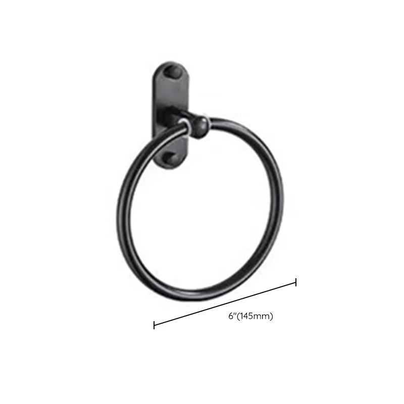 Juego de accesorios de baño moderno, barra de toalla, jabonera negra, juego de accesorios para baño Clearhalo