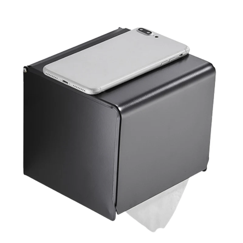 Juego de accesorios de baño moderno, barra de toalla negra, soporte de papel, Kit de accesorios de baño Clearhalo