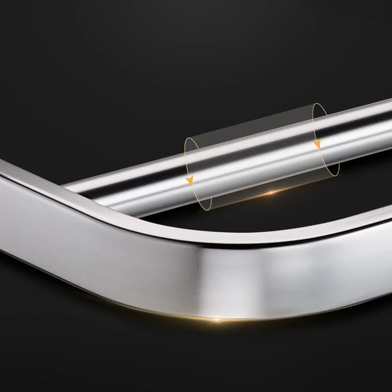 Juego de accesorios de baño moderno con estante para baño/ganchos para bata/barra para toallas en aluminio Clearhalo