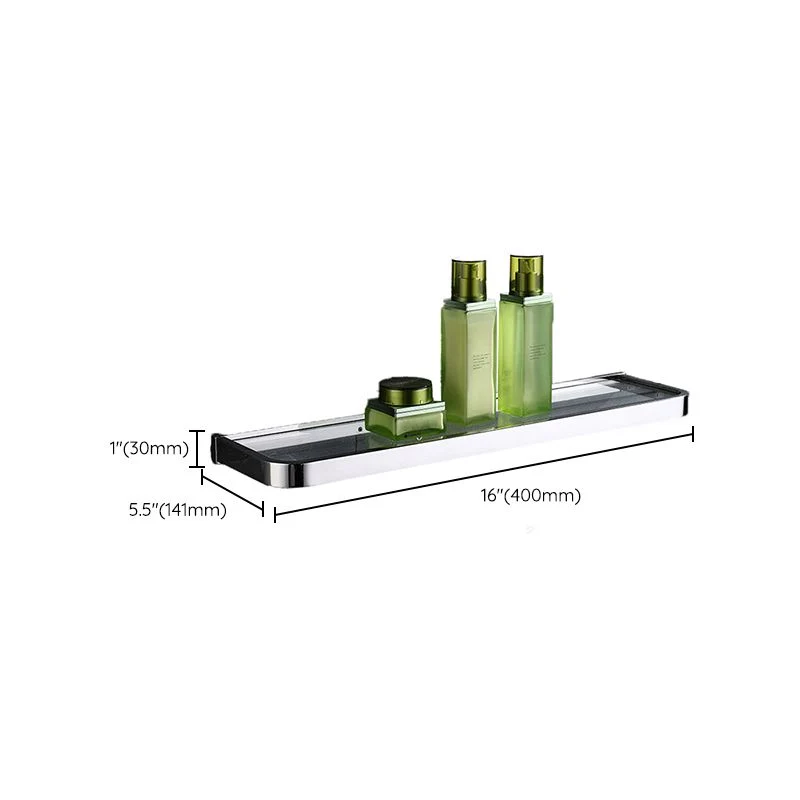 Juego de accesorios de baño moderno de cromo pulido en barra para toallas/jabonera de acero inoxidable Clearhalo