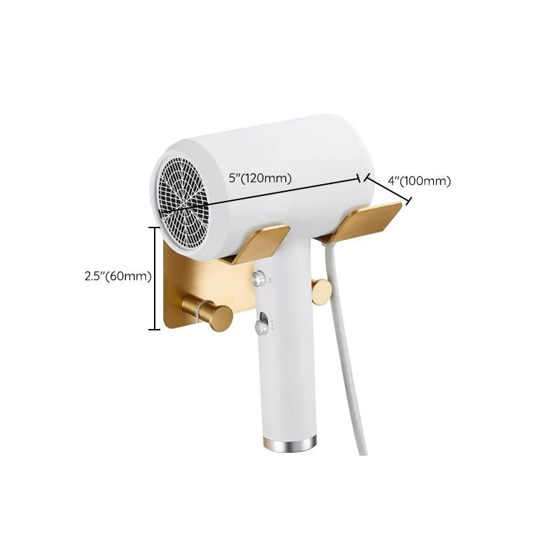 Juego de accesorios de baño moderno dorado de 5 piezas, toallero y soporte para papel de latón cepillado Clearhalo
