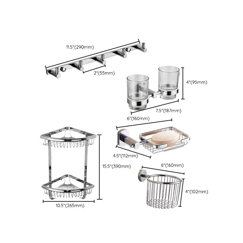 Juego de accesorios de baño moderno, estante de baño de acero inoxidable, barra de toalla, Kit de accesorios de baño Clear...