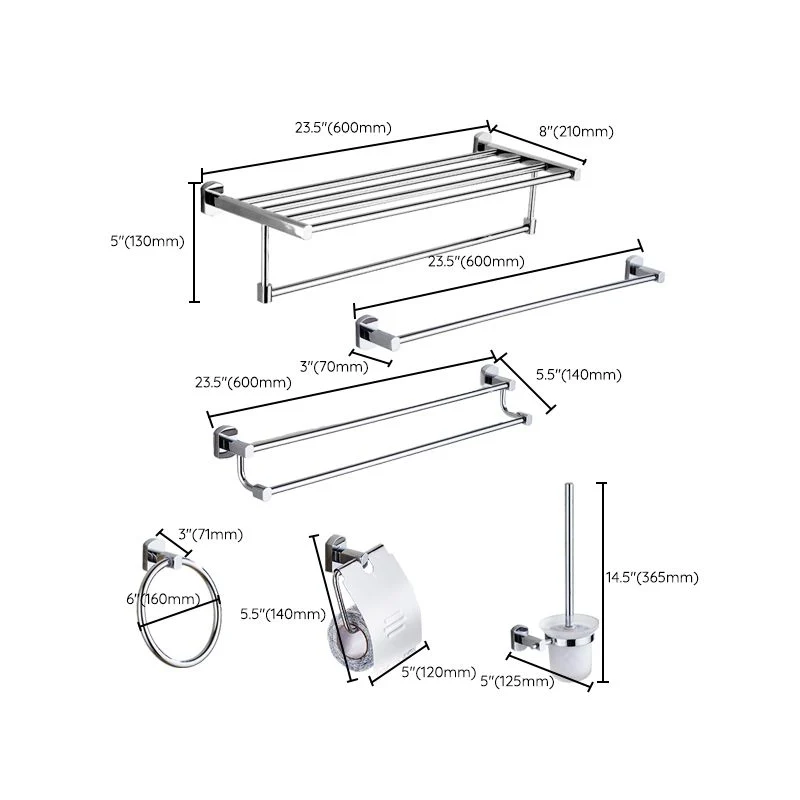 Juego de accesorios de baño moderno, estante de baño de acero inoxidable, barra de toalla, Kit de accesorios de baño Clear...