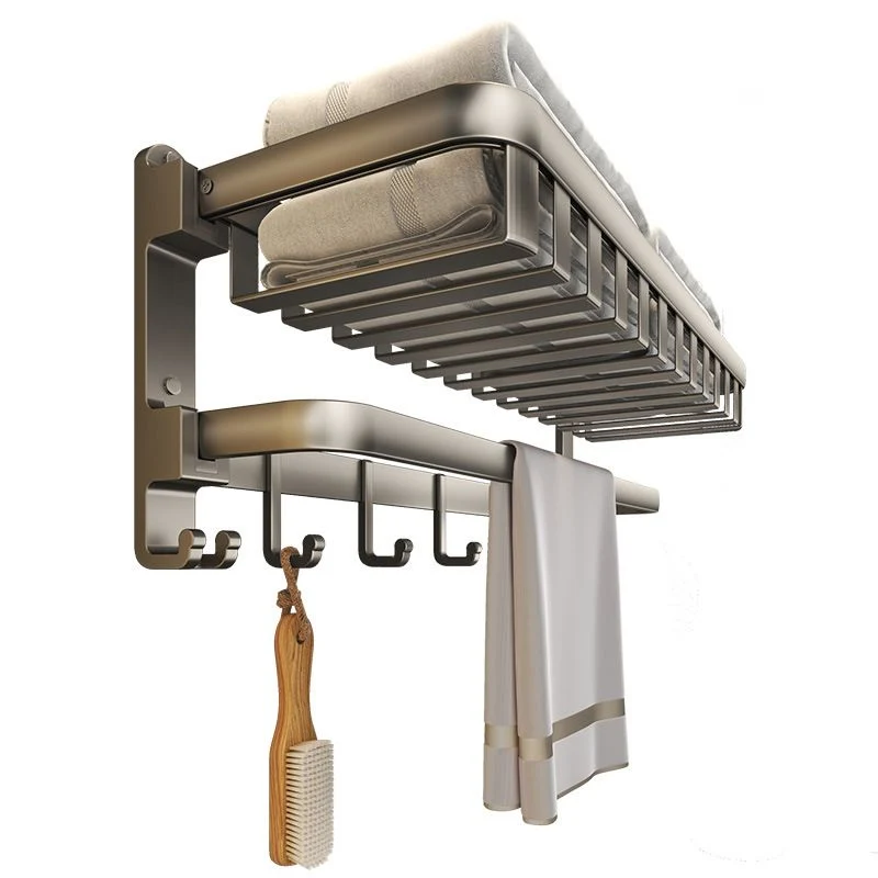 Juego de accesorios de baño moderno, estante de baño gris, soporte de papel, Kit de accesorios de baño Clearhalo