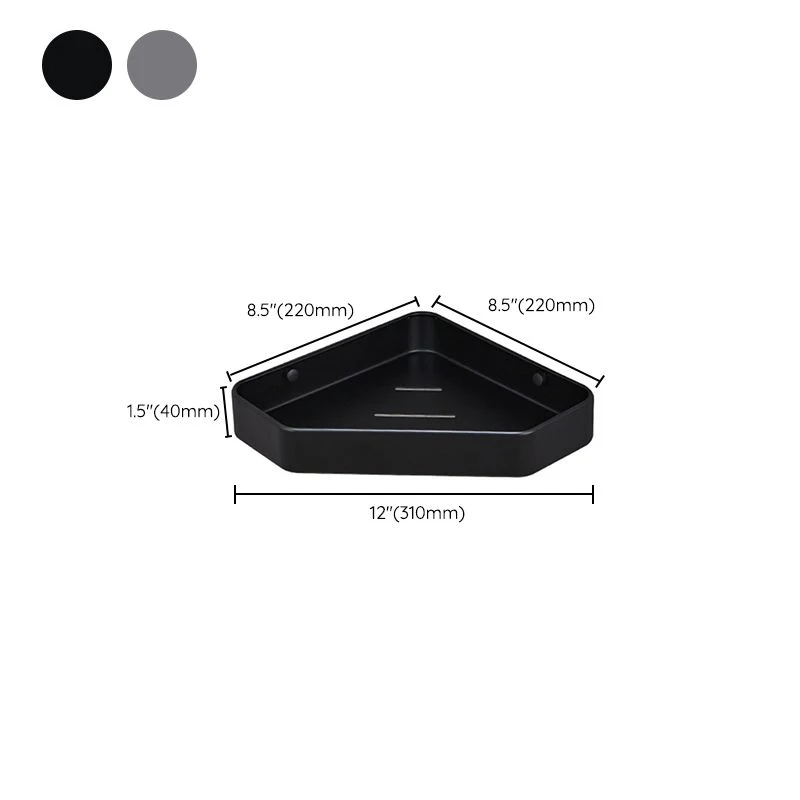 Juego de accesorios de baño moderno, estante de baño/barra para toallas y soporte para papel, color negro mate/gris Clearhalo