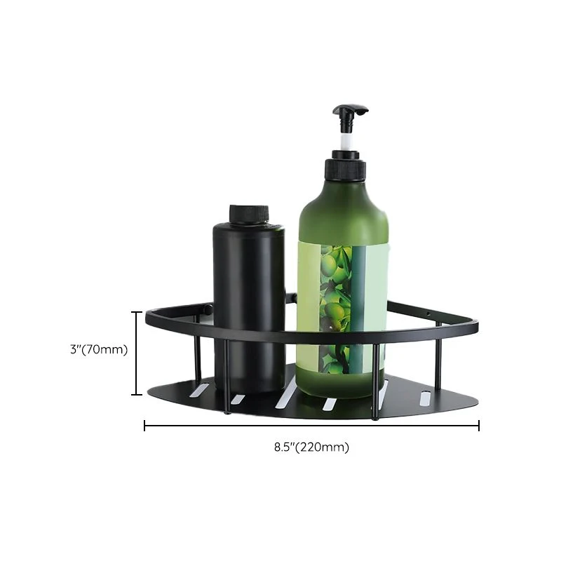 Juego de accesorios de baño moderno, estante para baño, toallero, barra, juego de accesorios de baño negro Clearhalo