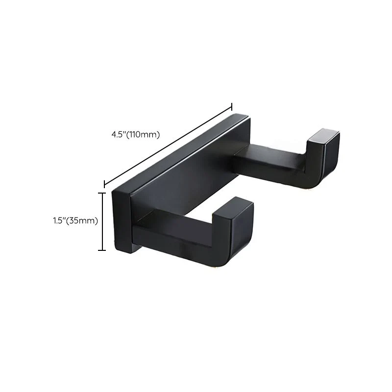 Juego de accesorios de baño moderno, estante para baño, toallero, barra, juego de accesorios de baño negro Clearhalo