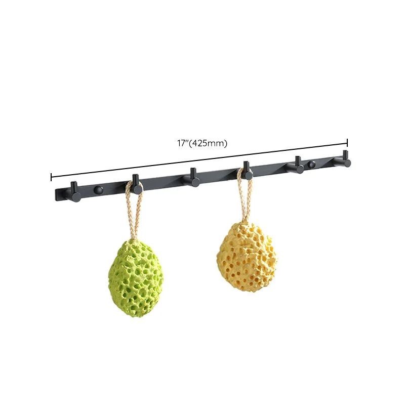 Juego de accesorios de baño moderno, estante para baño, toallero, barra, juego de accesorios de baño negro Clearhalo
