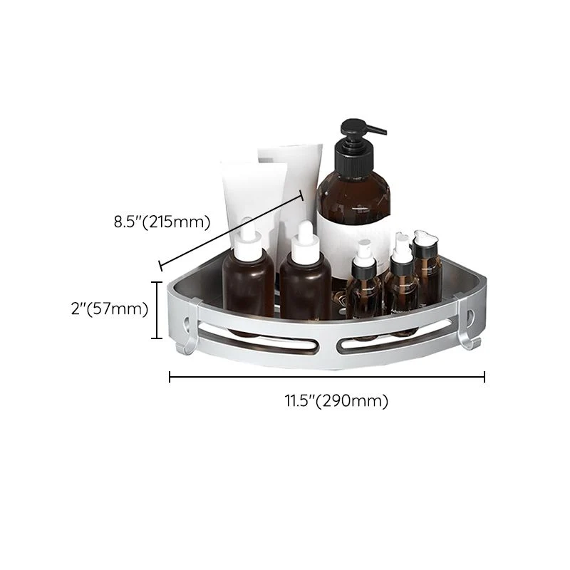 Juego de accesorios de baño moderno, estante para baño, Kit de accesorios de baño plateado/negro Clearhalo