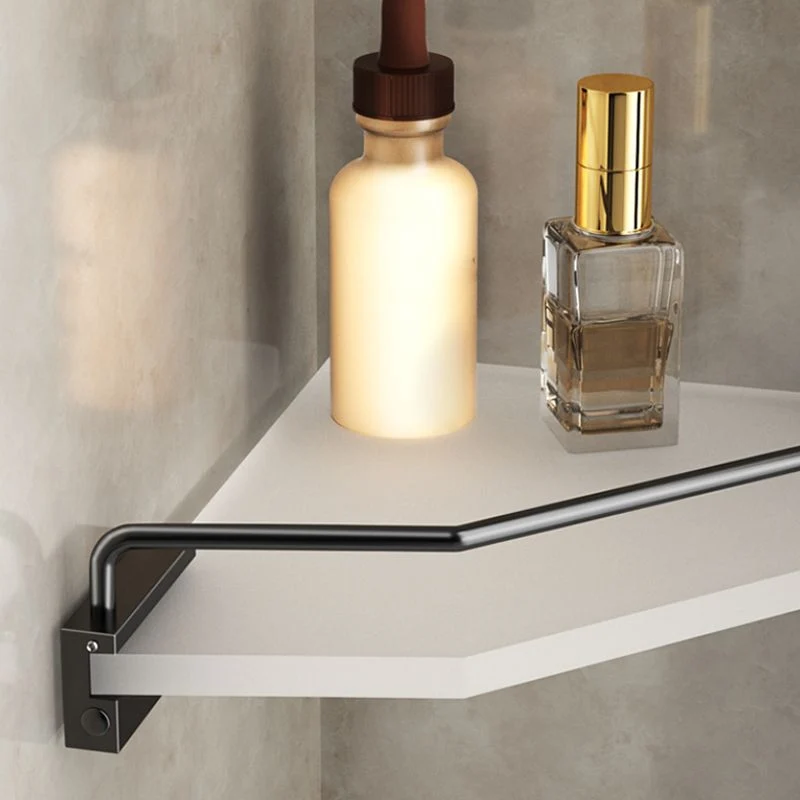 Juego de accesorios de baño moderno, estante para baño, toallero, juego de accesorios de baño negro Clearhalo